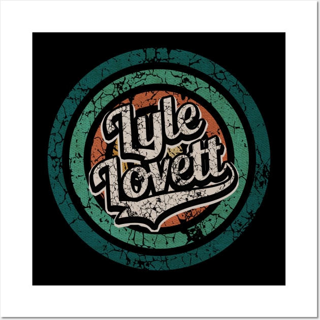 Lyle Lovett // Retro Circle Crack Vintage Wall Art by People Mask